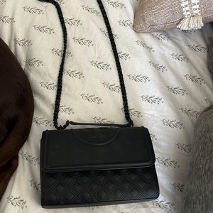 Tory Burch Fleming convertible shoulder bag black